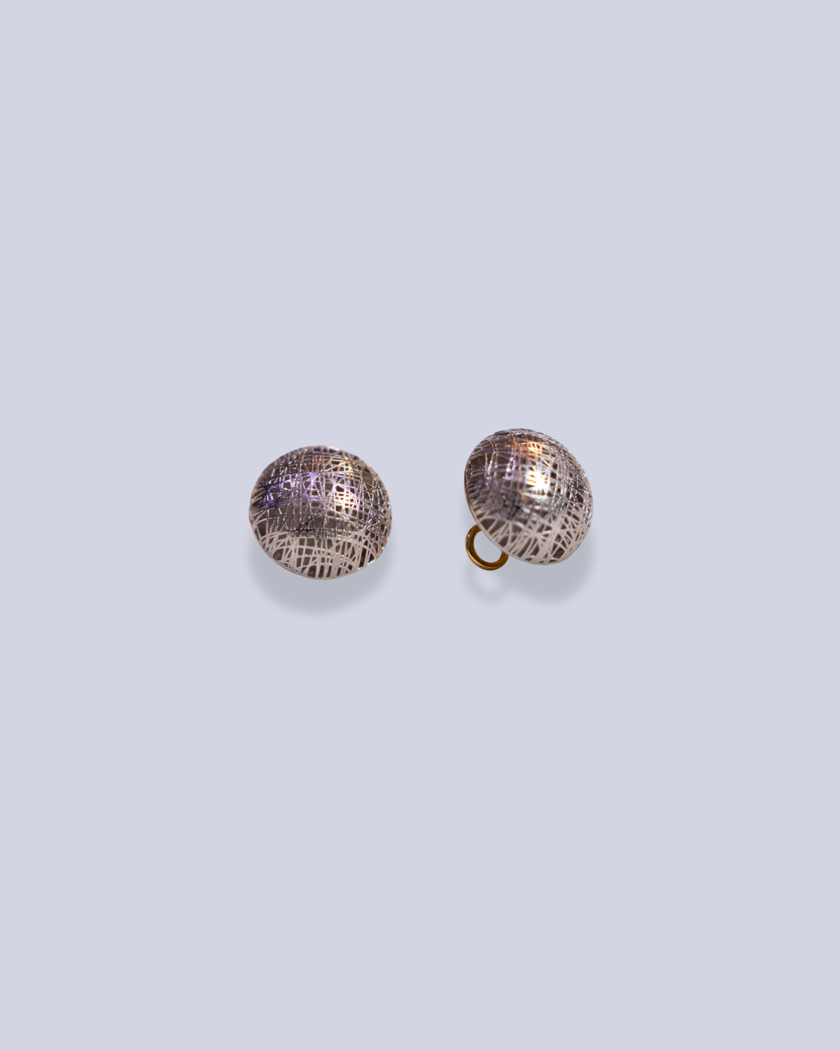 White gold big studs
