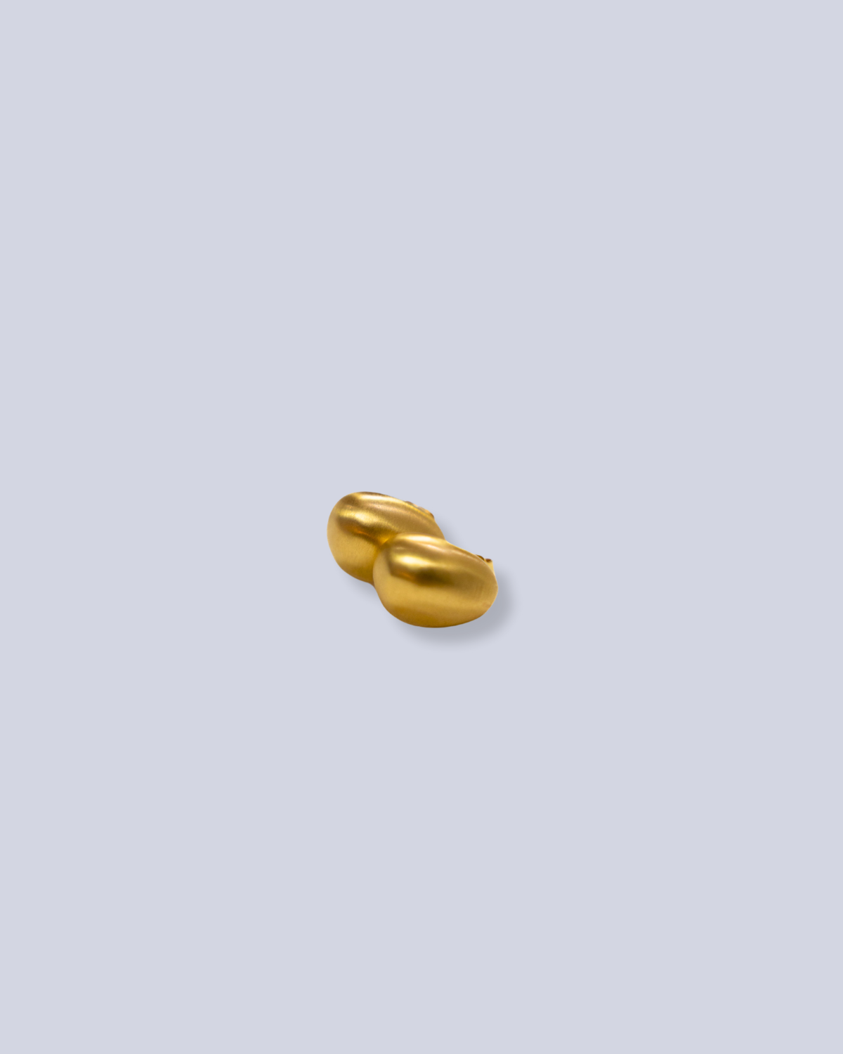Yellow gold matte stud
