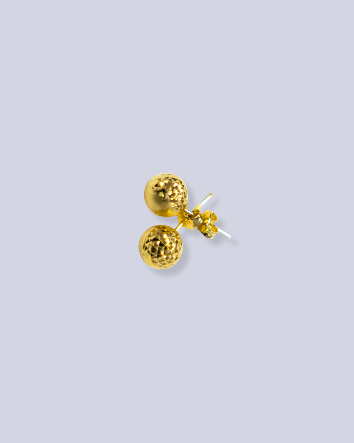Yellow gold stud Round
