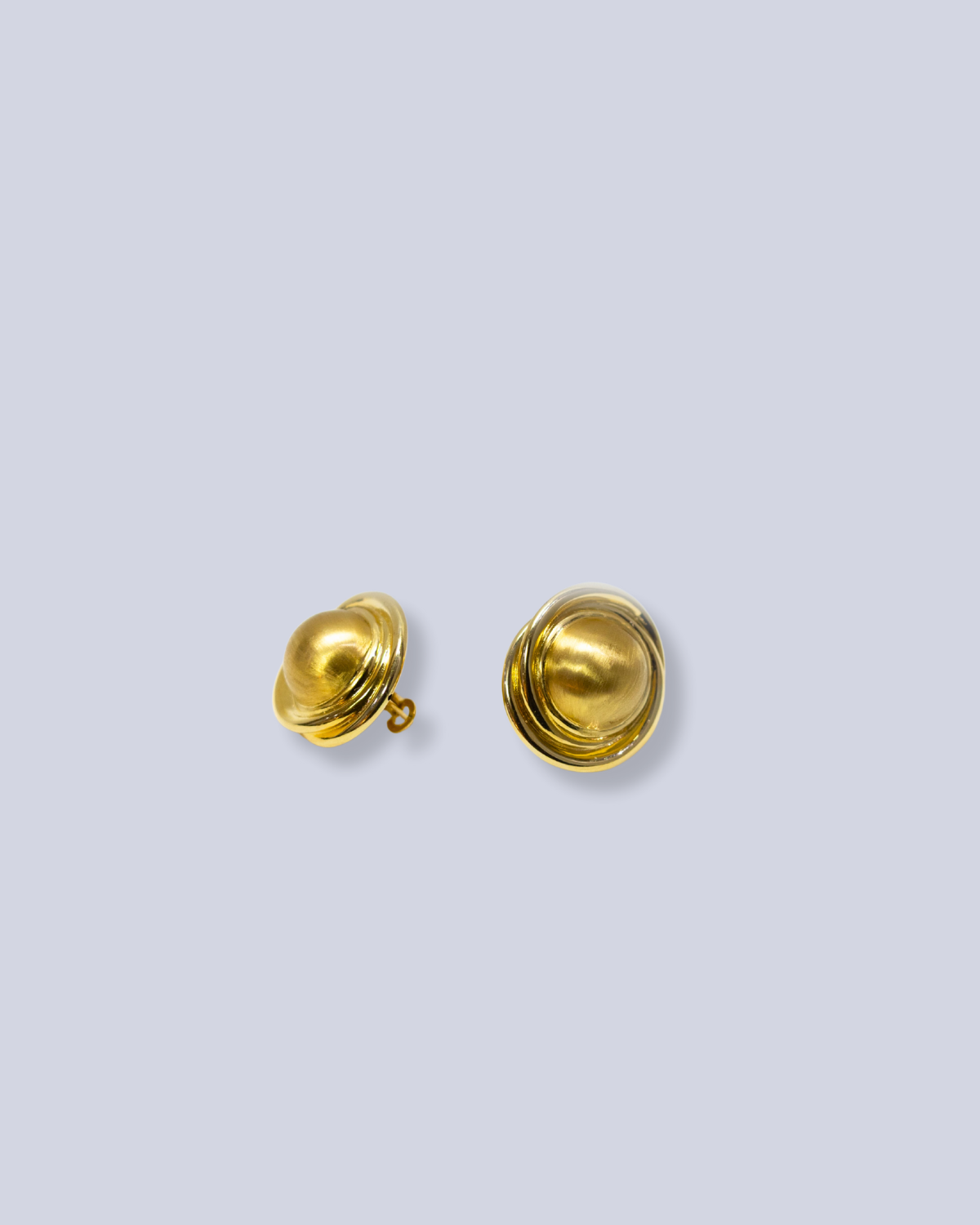Yellow gold bold studs