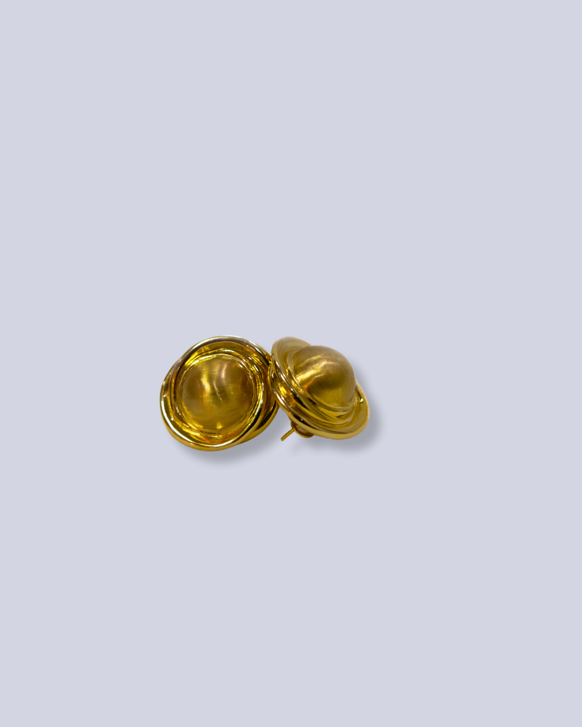 Yellow gold bold studs